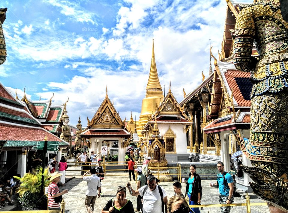 grand palace and cloudes