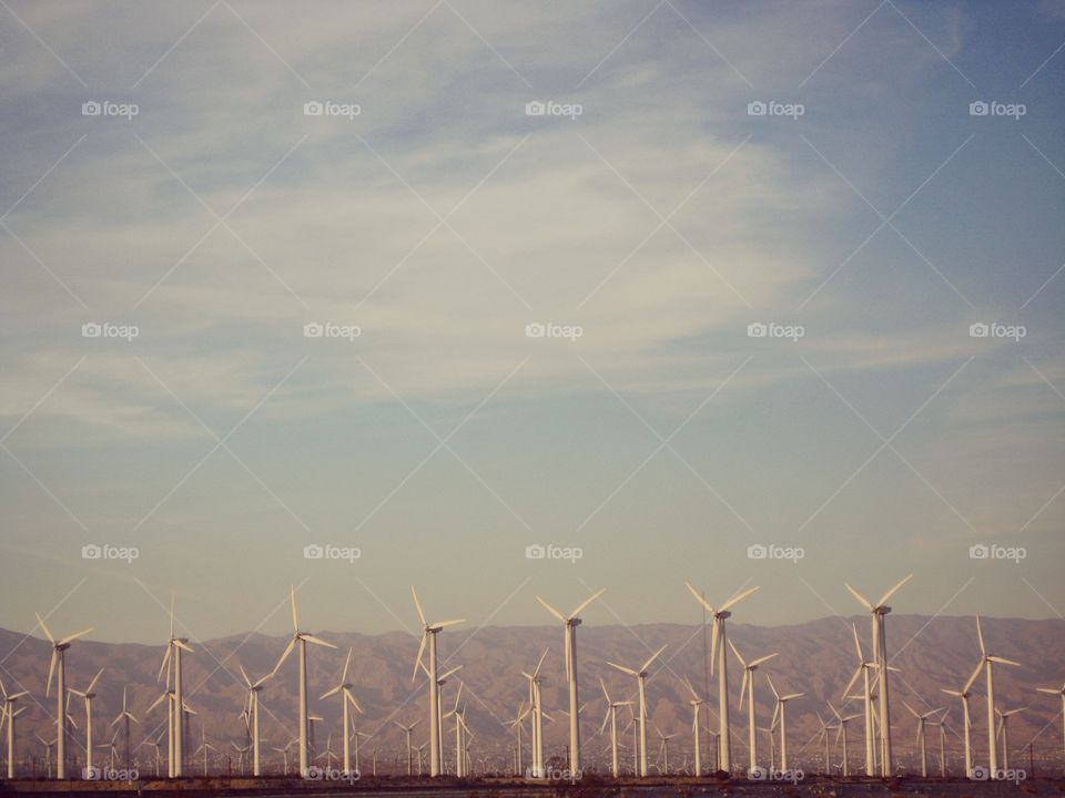 Wind mills in California 