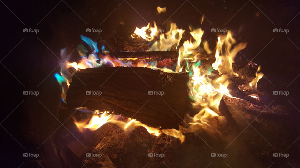 Outdoor Colorful Fire
