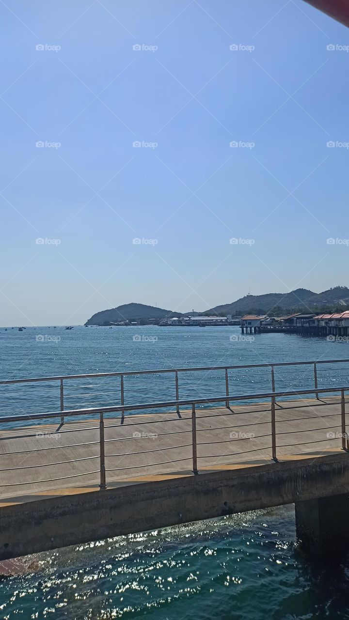 Kohlan island in tailand pier