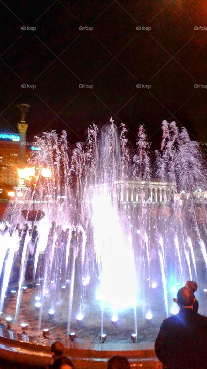 Independence Day.Ukraine. Kyiv. Fountain