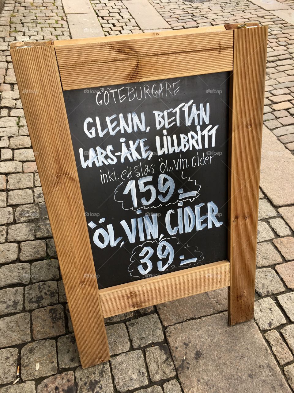 Food street sign, Gothenburg.