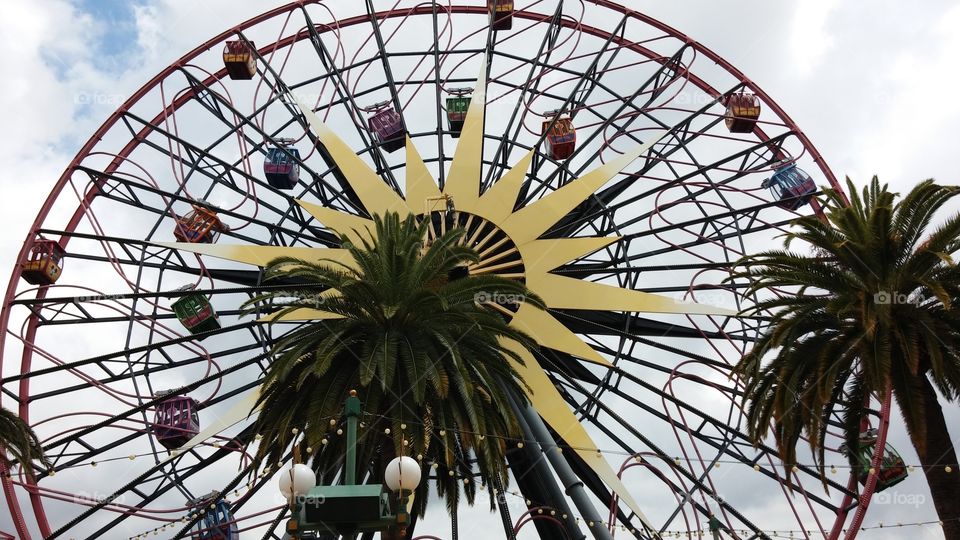 Ferris Wheel Of Fun. Sites on vacation.