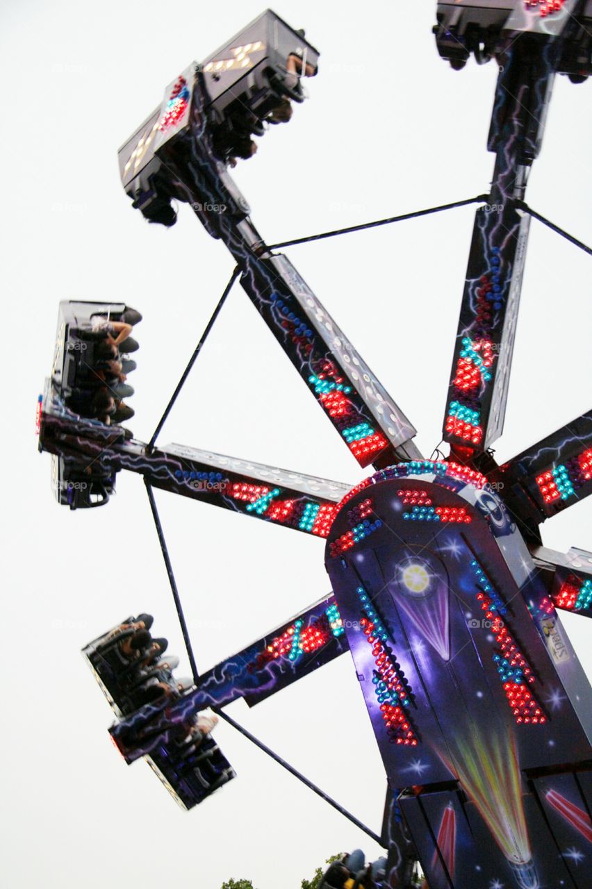 Fairground ride spinning