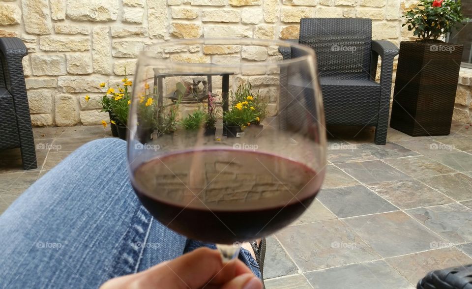 Enjoying a Vino
