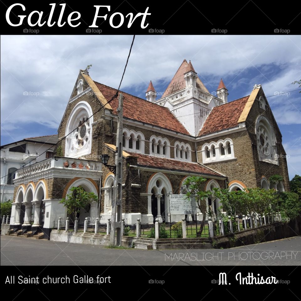 All Saint church Galle fort , Sri Lanka 
