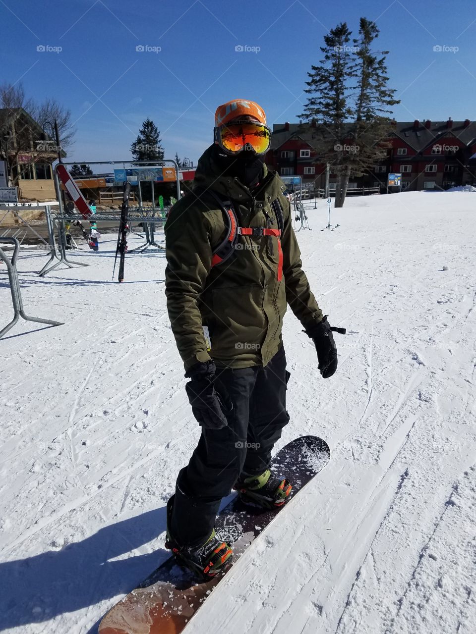 Below freezing snowboarding