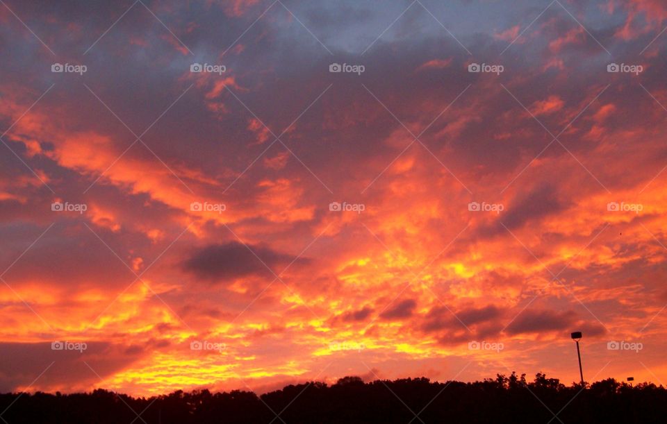 Fiery Sunset. Sunset I was fortunate enough to witness during a football practice. 