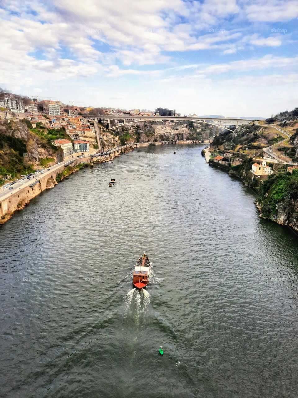 Beautiful landscape of Douro river, Porto, Portugal