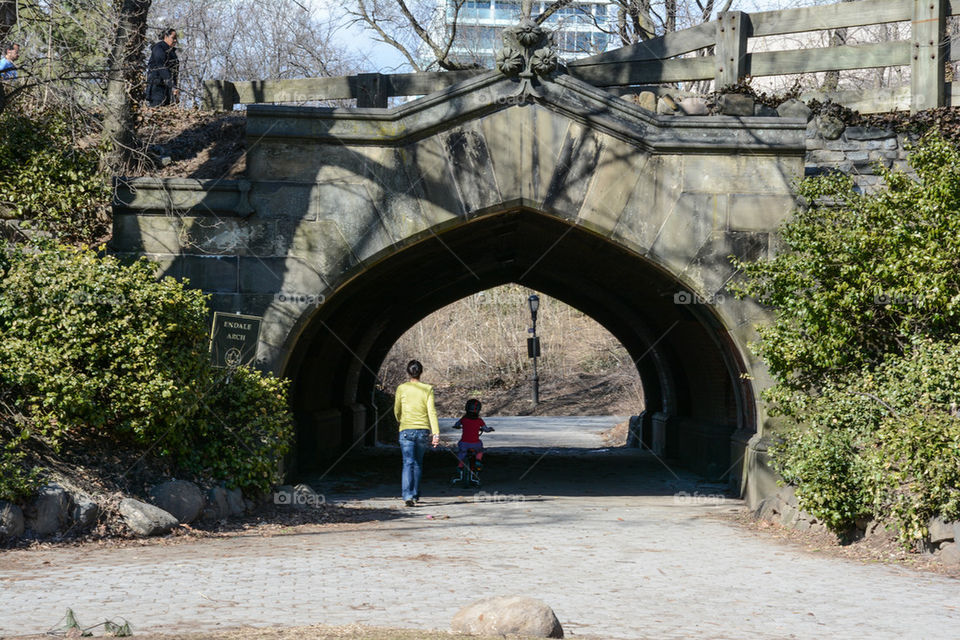 cycling in park