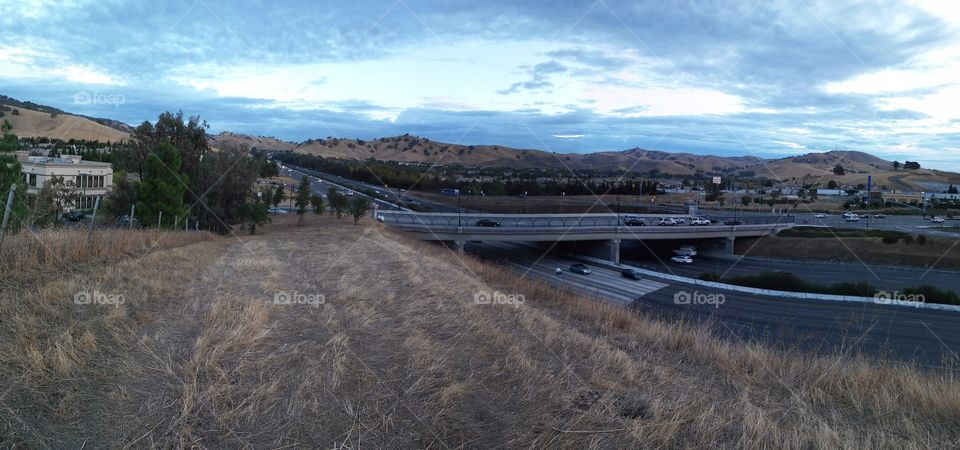 hilltop view. on my way to work