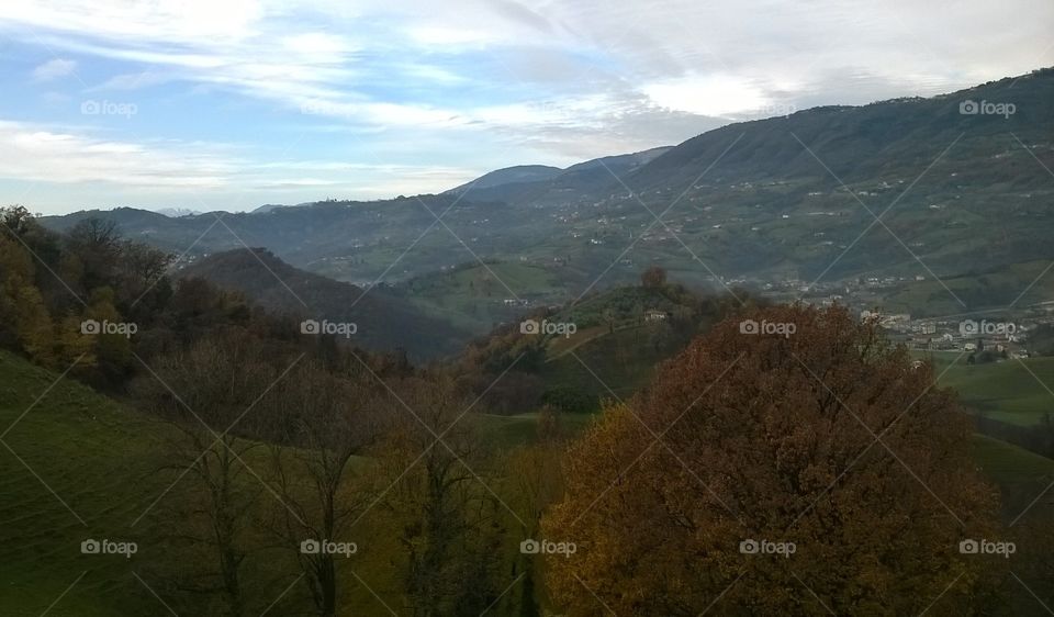 fall on the hills of Marostica