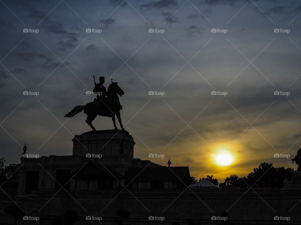 Sunset at Ayutthaya Thailand