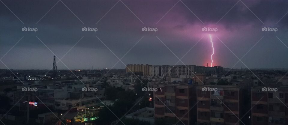 Thunderstorm. thunderstorm in Karachi on this Thursday