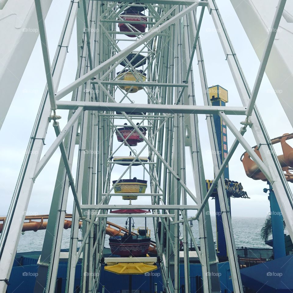 Santa Monica Pier Ferris Wheel Pacific Park California Amusement Park Vacation Ocean Views 
