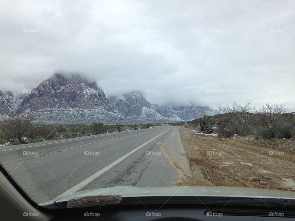 Pit Stop. I had to stop and take a picture on my way to see the snow. It was outside of Vegas and none of it stuck in the city.