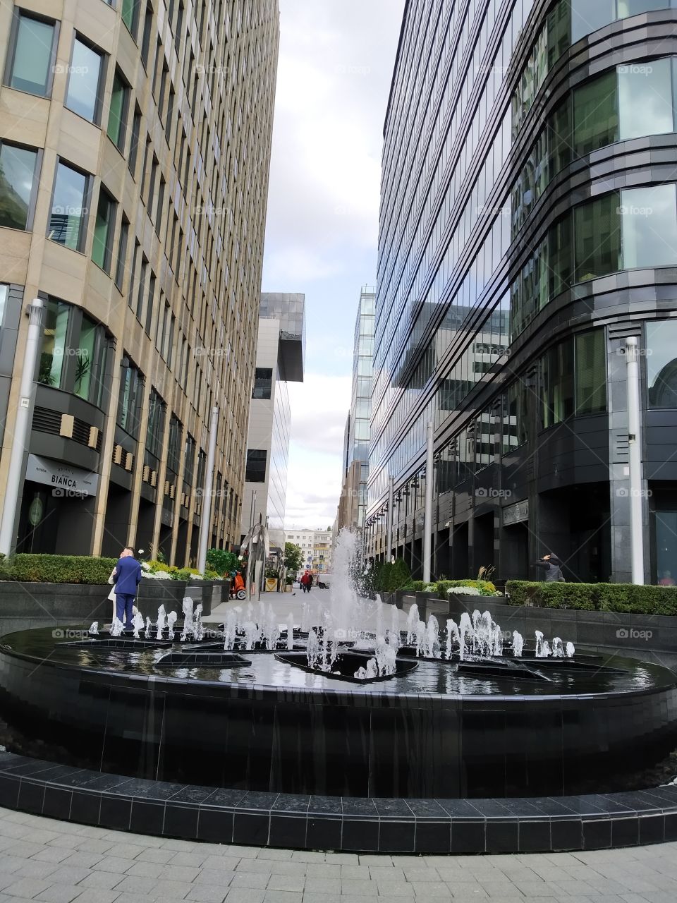 City streets on a autumn day.