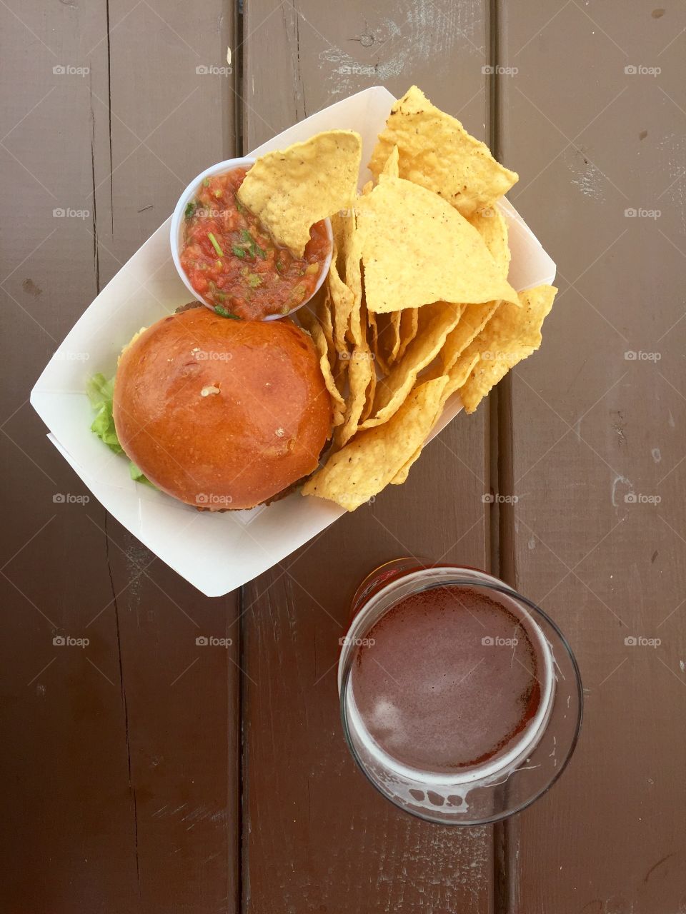 Burger and beer