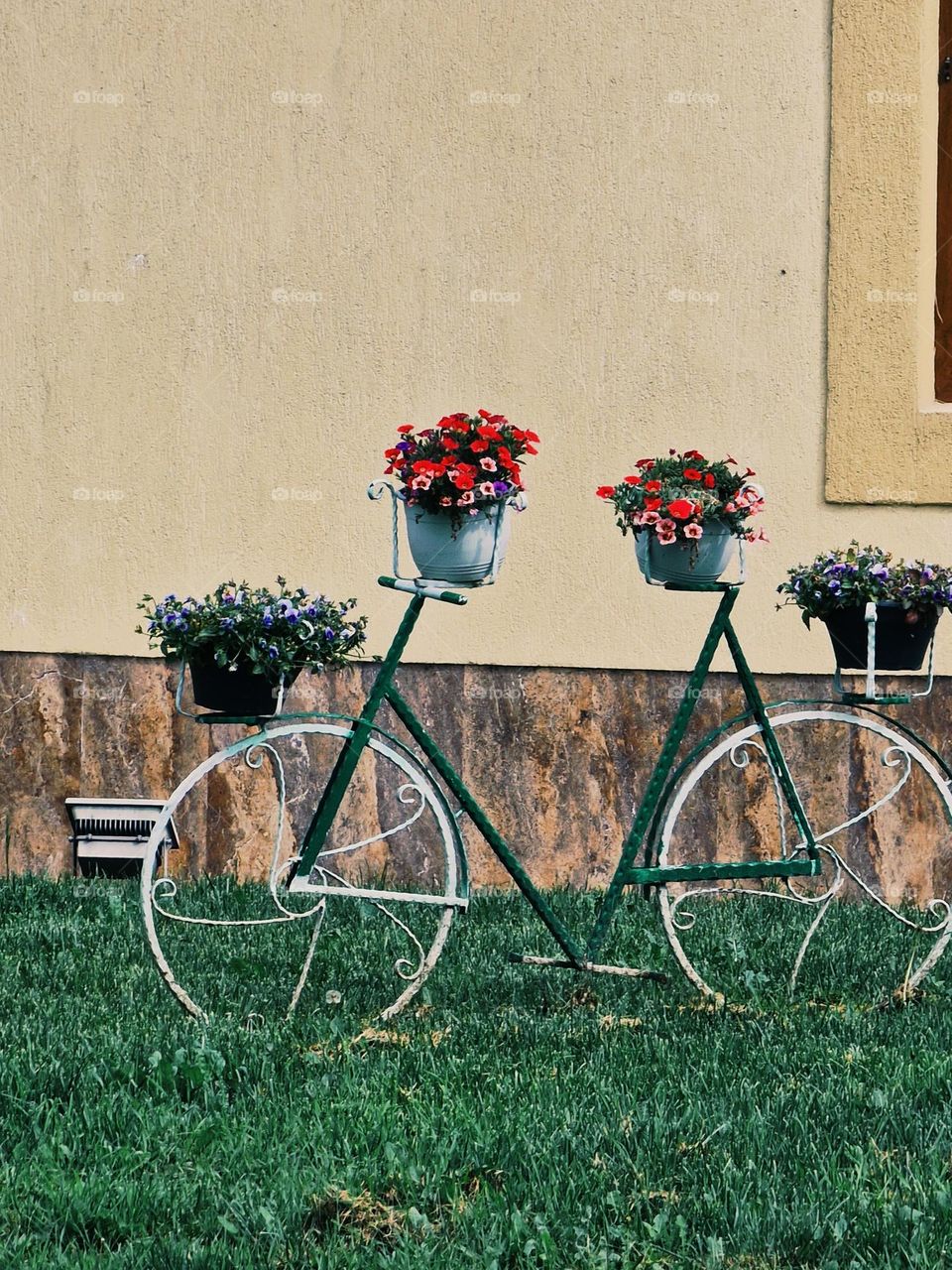 ornamental bicycle with flowers