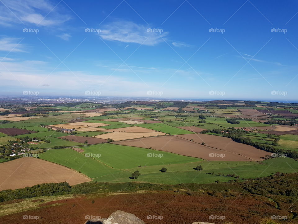 view from the top of roseberry topping