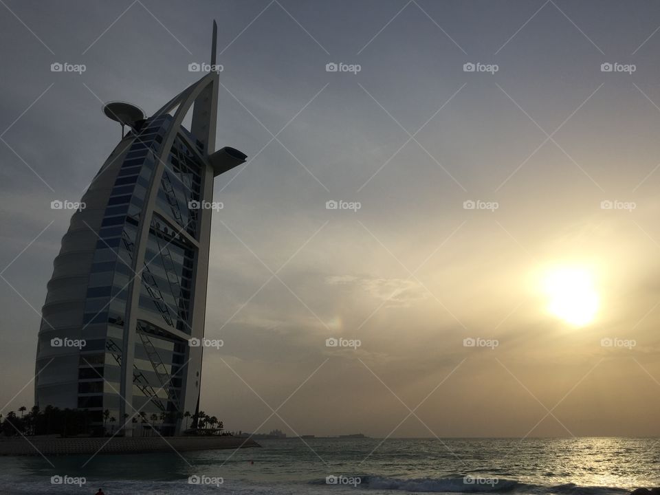 Incredible sunset in Dubai 