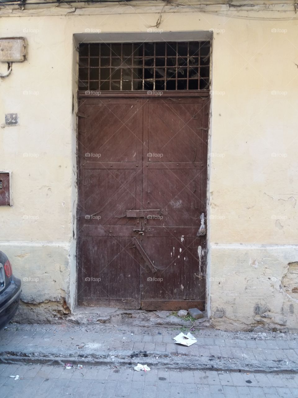 Old door in Tangier, Morocco