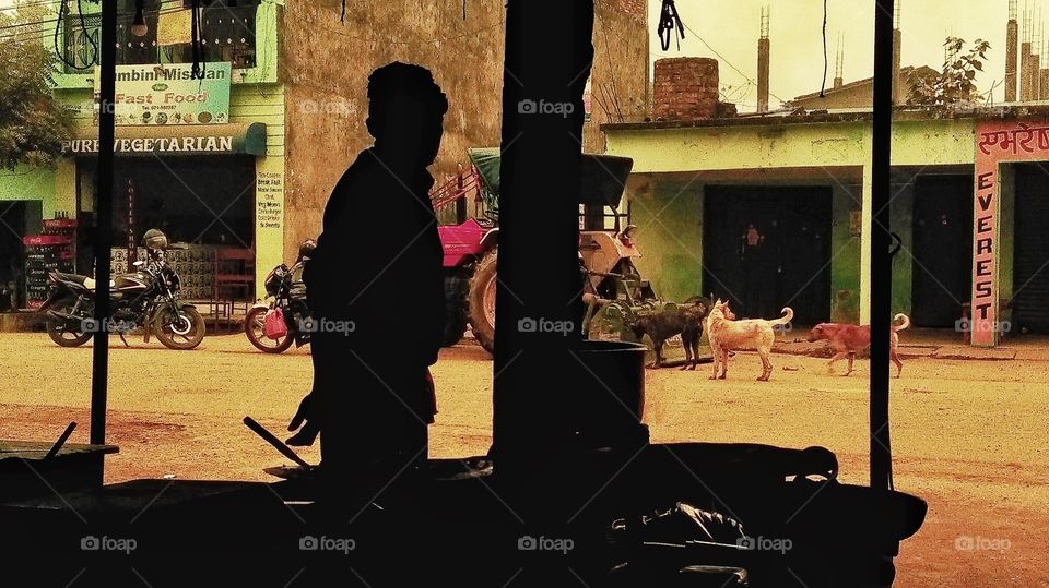 Waiting for customers in the morning...