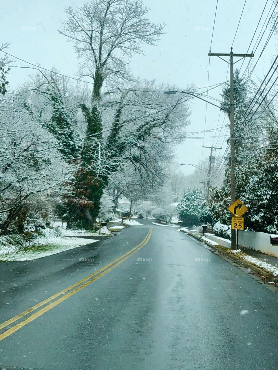 Snow scenic route winter 