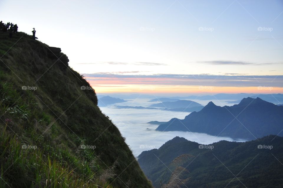 Landscape, Mountain, No Person, Travel, Fog