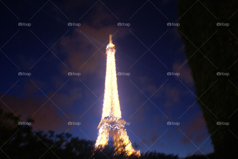 Eiffel Tower Paris France at night !