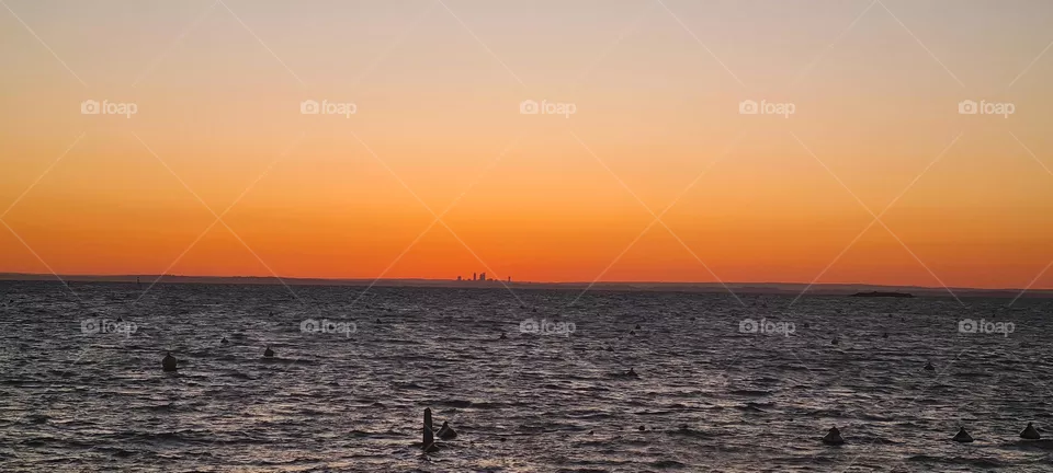 sunrise over Perth