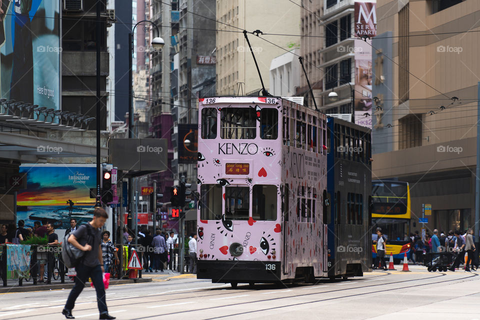 Hong Kong Tram or Tramway. It’s vintage transportation and cheapest on Hong Kong Island.