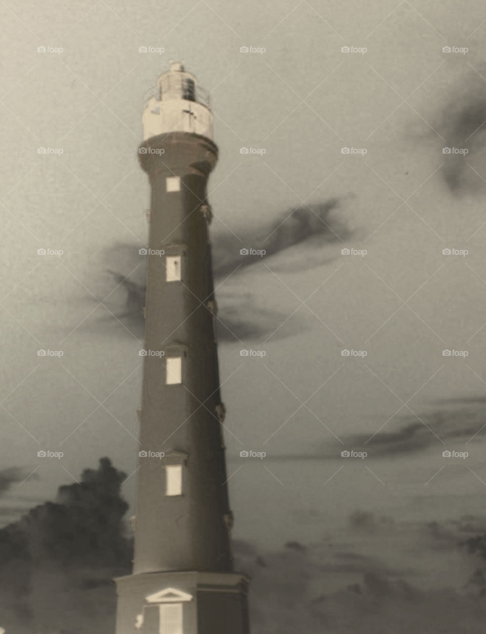 W&B Lighthouse. I reversed the Warhol editing effect.