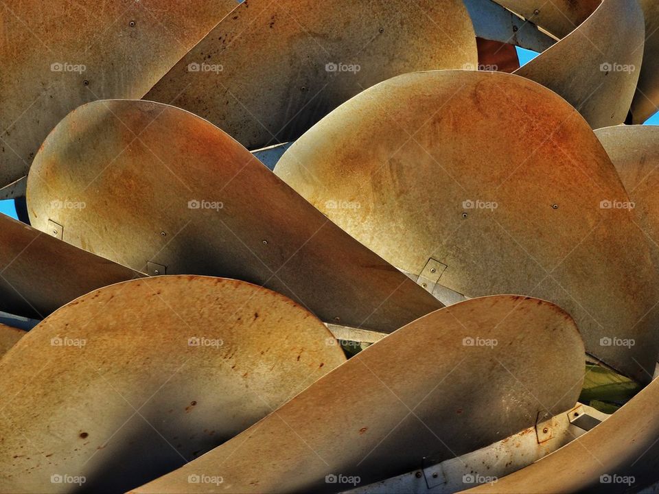 Brass ship propeller