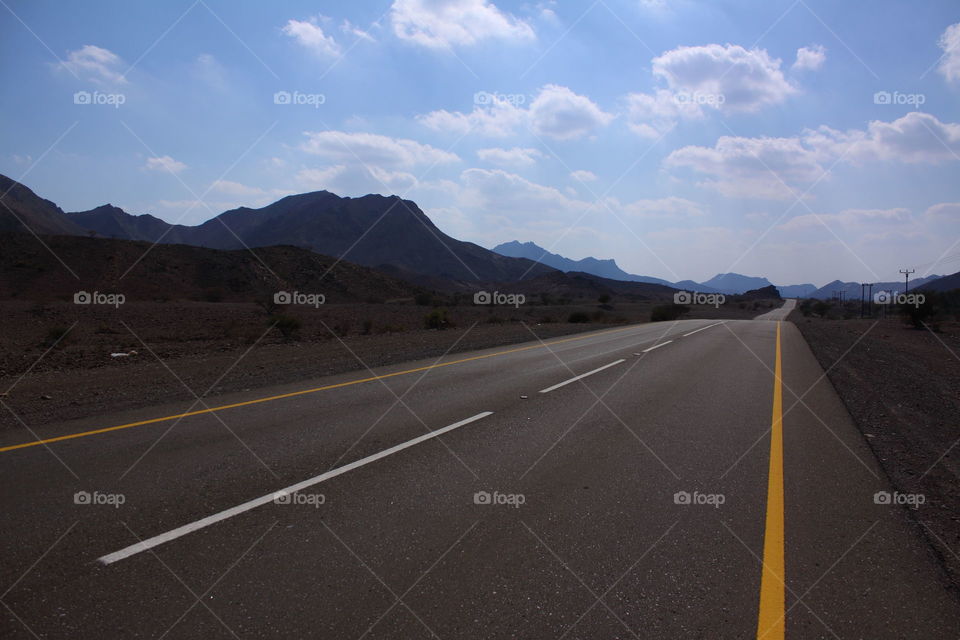 Empty Road in oman