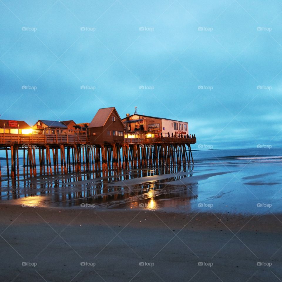 Sunrise on Old Orchard Beach, Maine