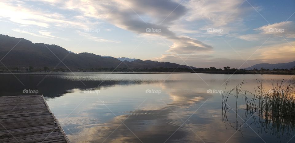 Lake, Water, Reflection, Sunset, Dawn