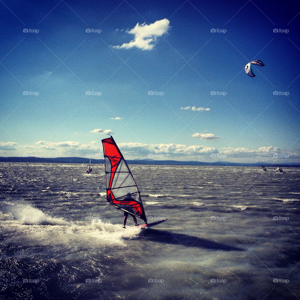 summer water lake kite by lelencjud