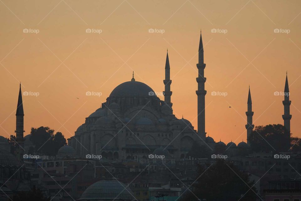 sunset in Istanbul