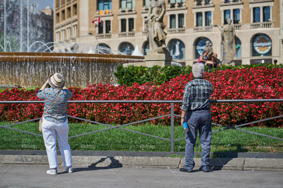 Elderly tourists