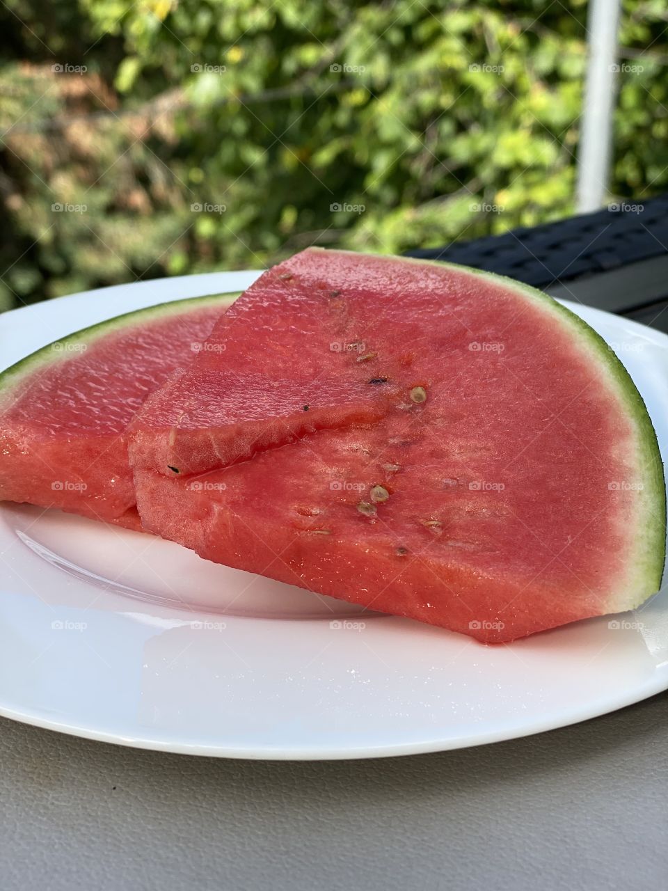 2 slices of fresh, juicy Watermelon 
