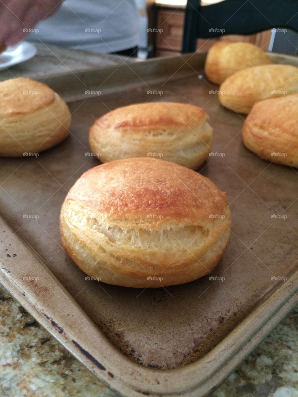 Golden Biscuits. Perfectly baked golden brown biscuits for Sunday breakfast. 