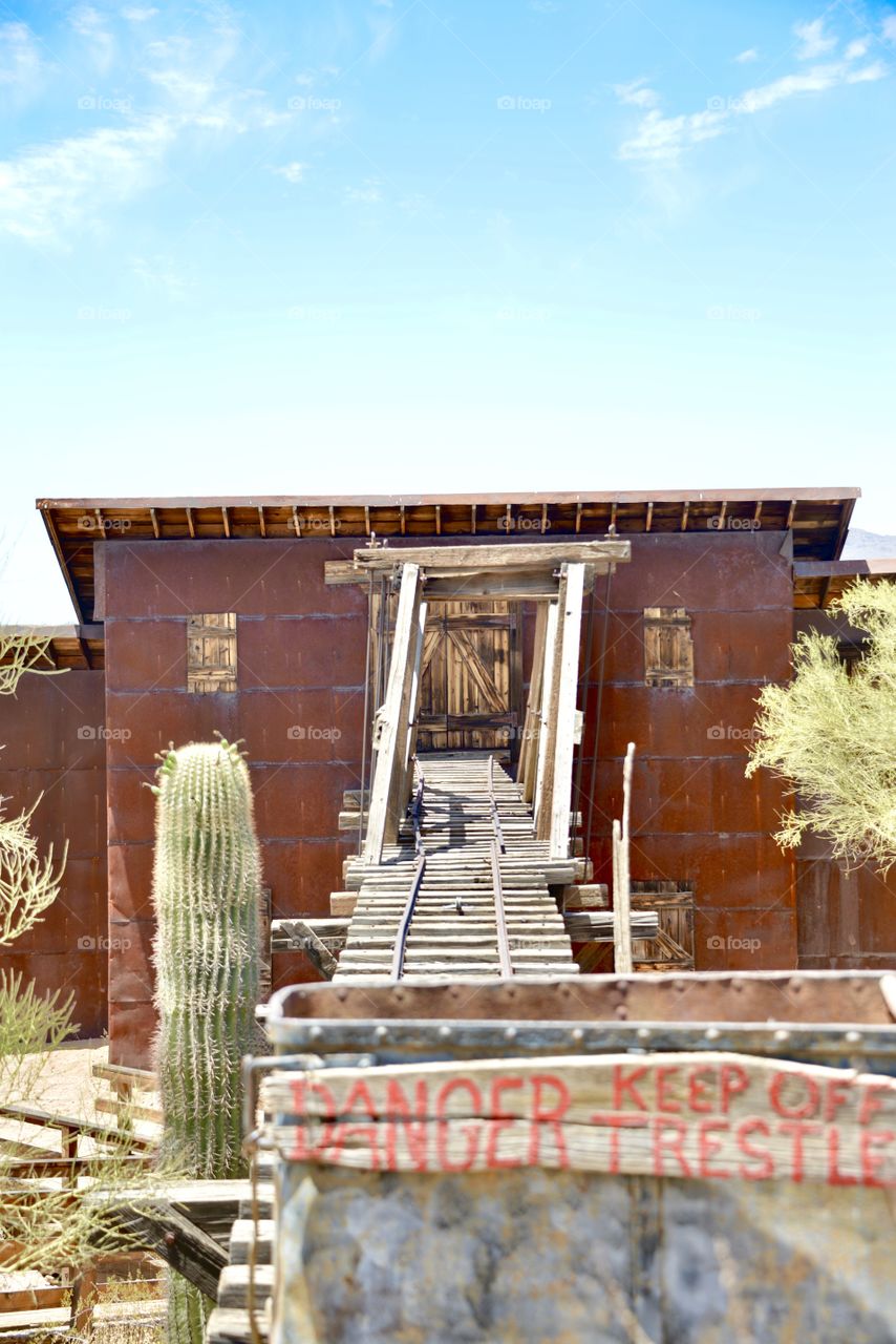 Ghost mining town in Superstition Spring, AZ