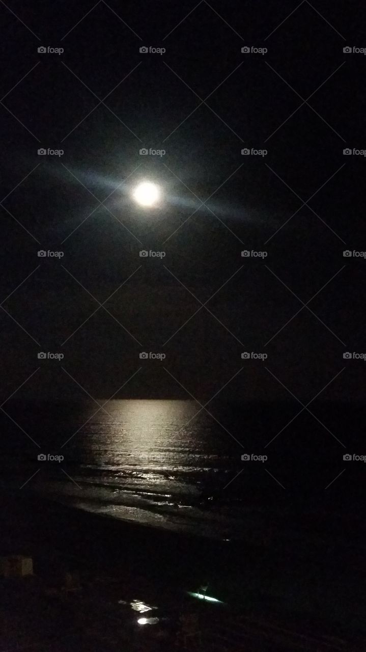 moon over Myrtle Beach Sc