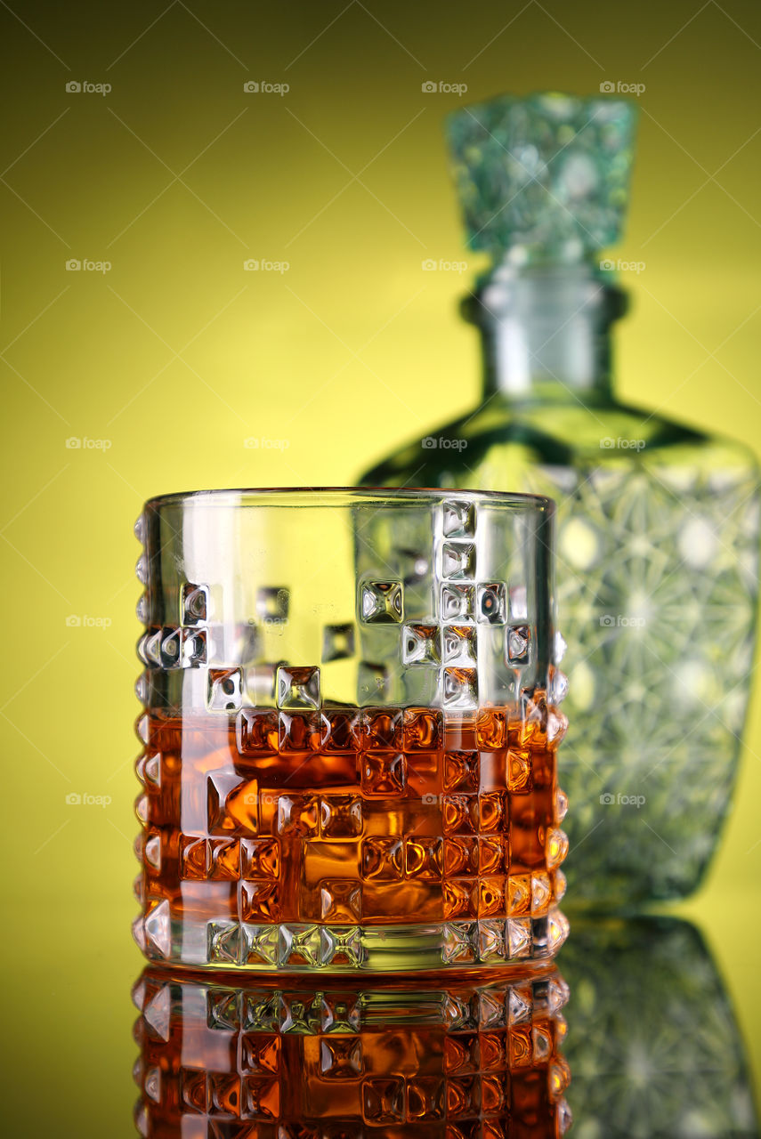 Whisky glass and decanter