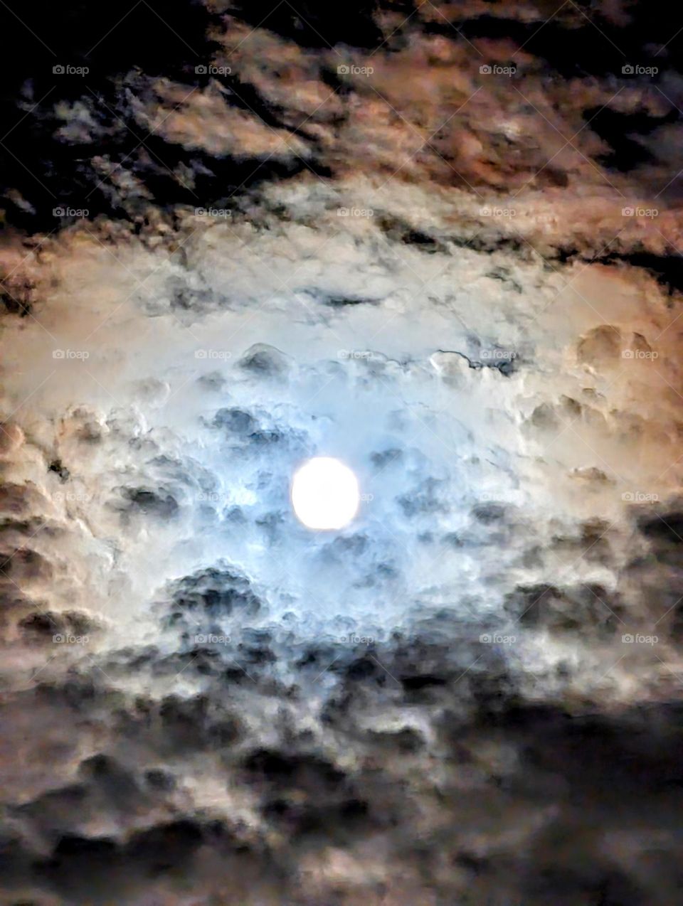 A walk in the clouds with the moon!