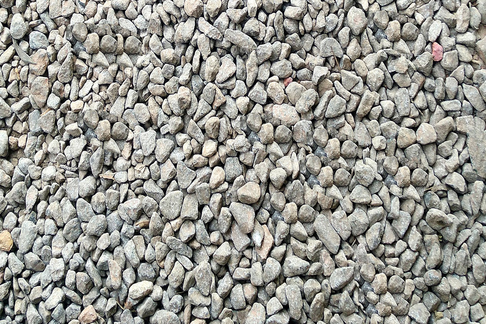 White crushed stones full frame