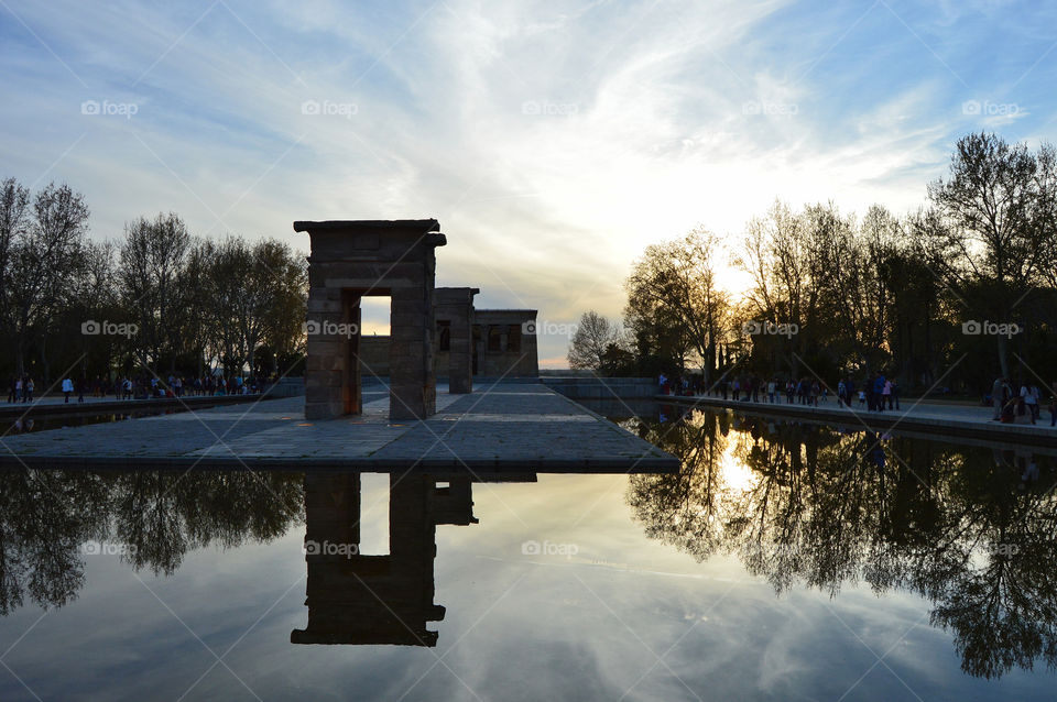 Debod Temple, Madrid, Spain.