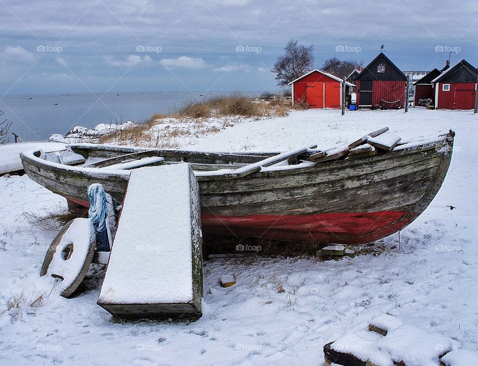 Frozen boat