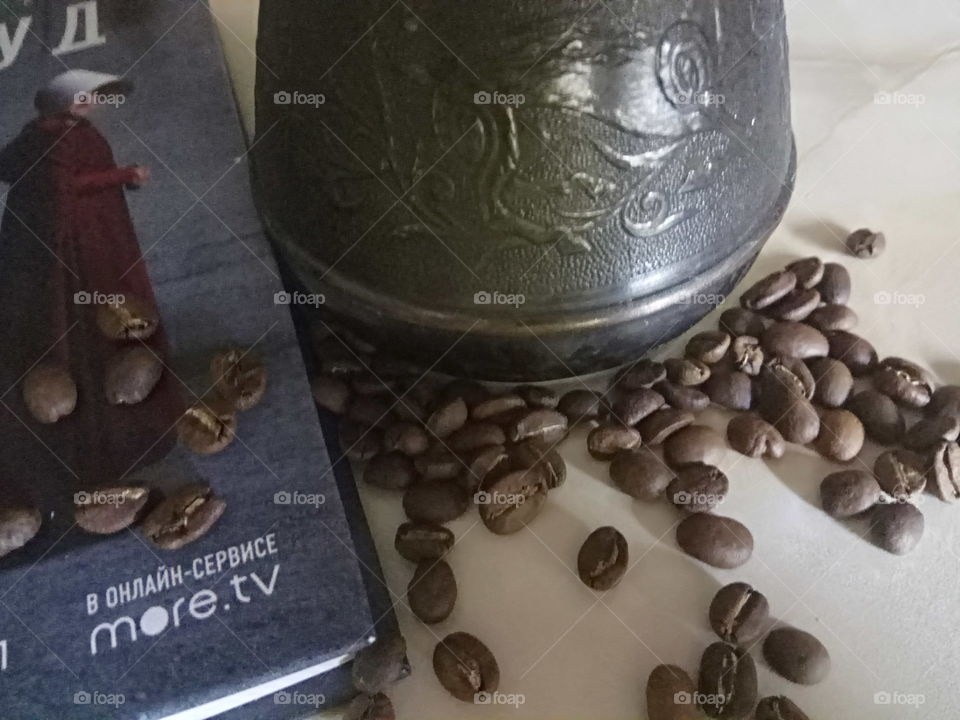 coffee table and book